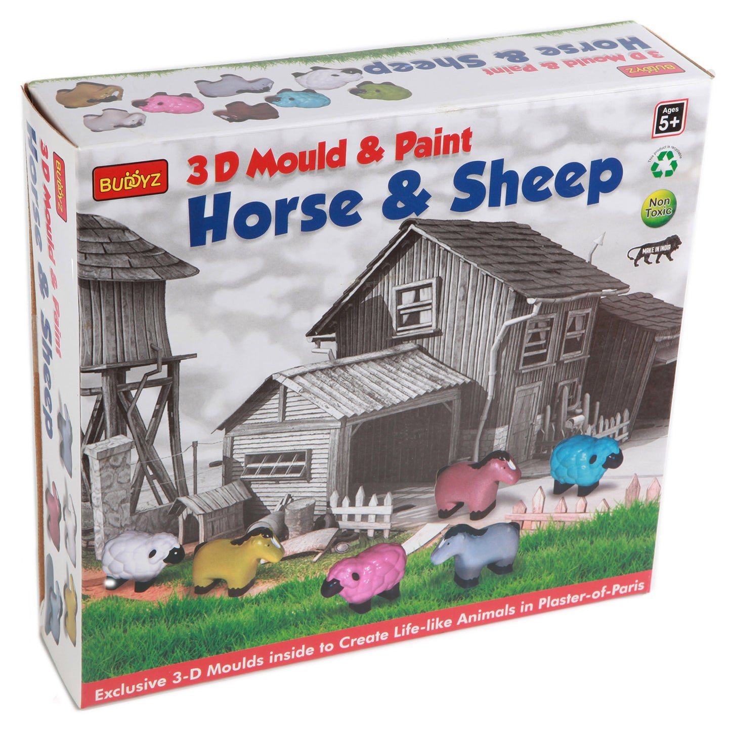 3D Mould & Paint- Horse & Sheep
