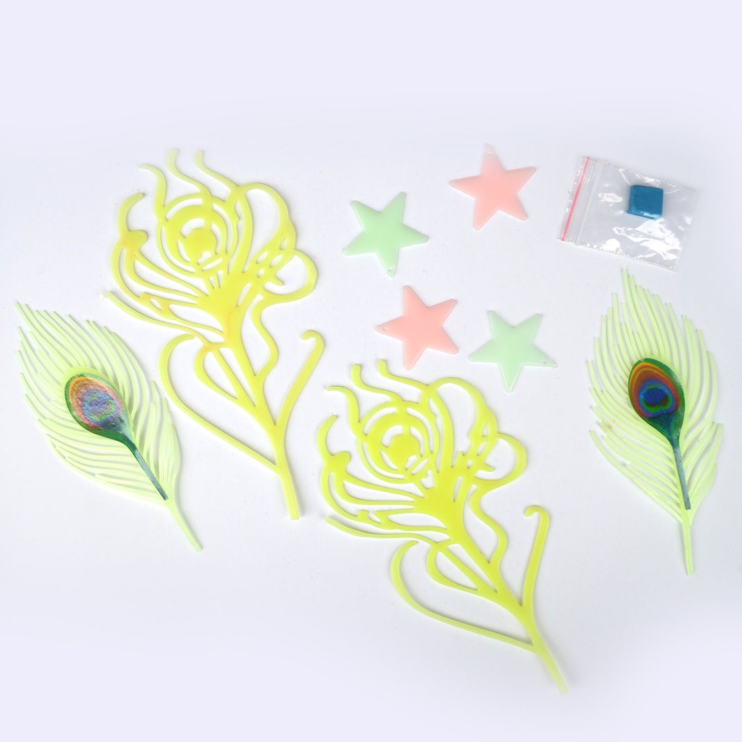 Glow in the Dark - Feathers & Stars