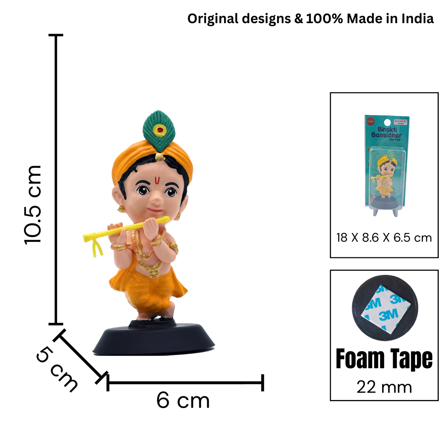 BHAKTI BANSIDHAR - SKIN TONE KRISHNA IDOL