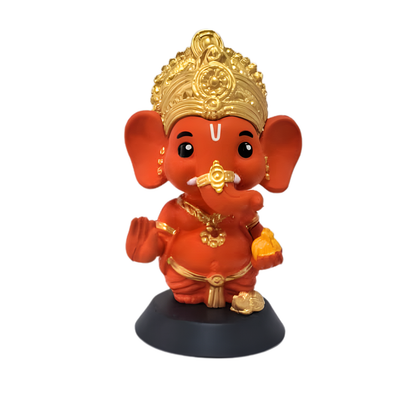 SHREE GANESHJI IDOL - KESARI TONE