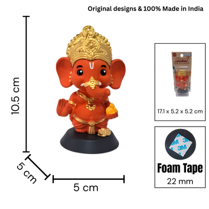 SHREE GANESHJI IDOL - KESARI TONE