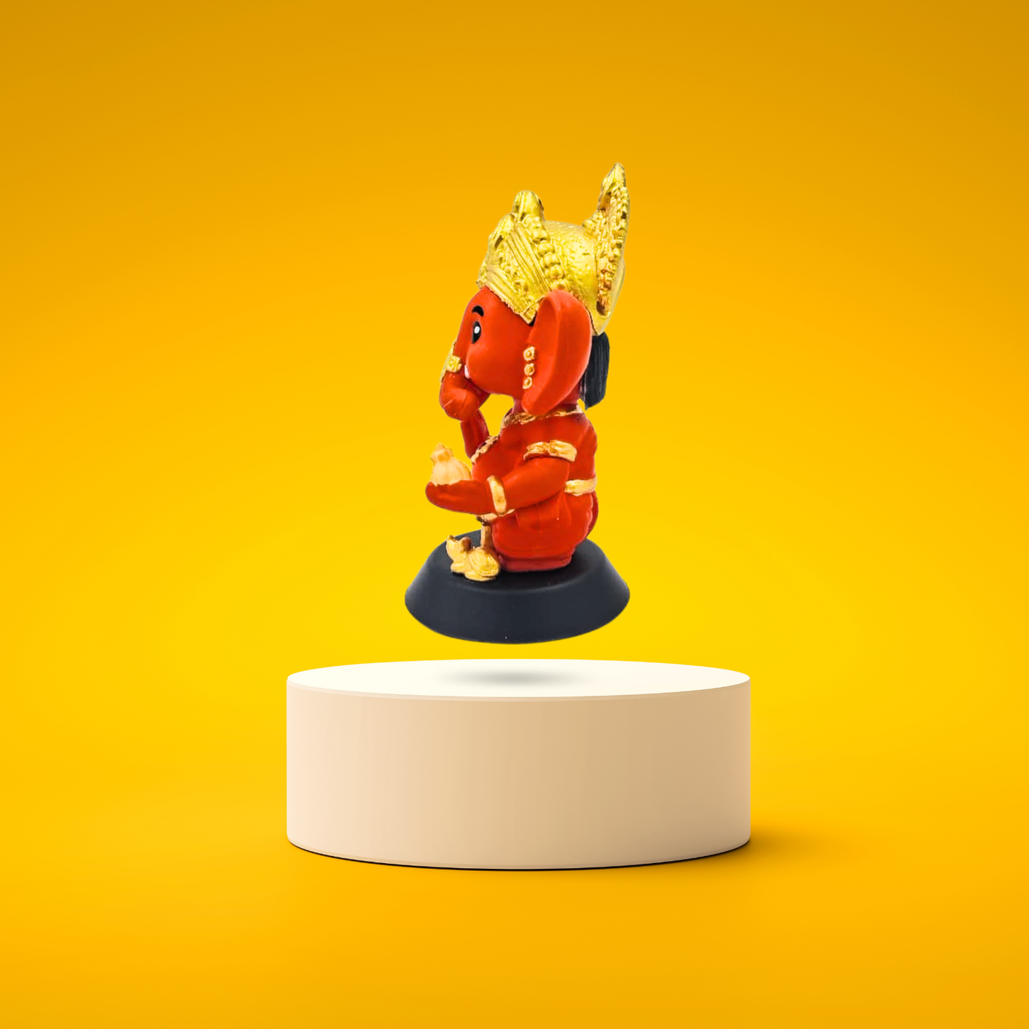 SHREE GANESHJI IDOL - KESARI TONE