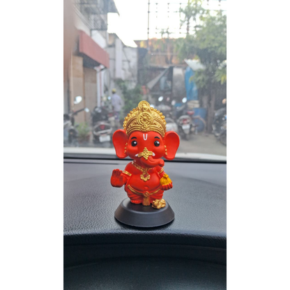 SHREE GANESHJI IDOL - KESARI TONE
