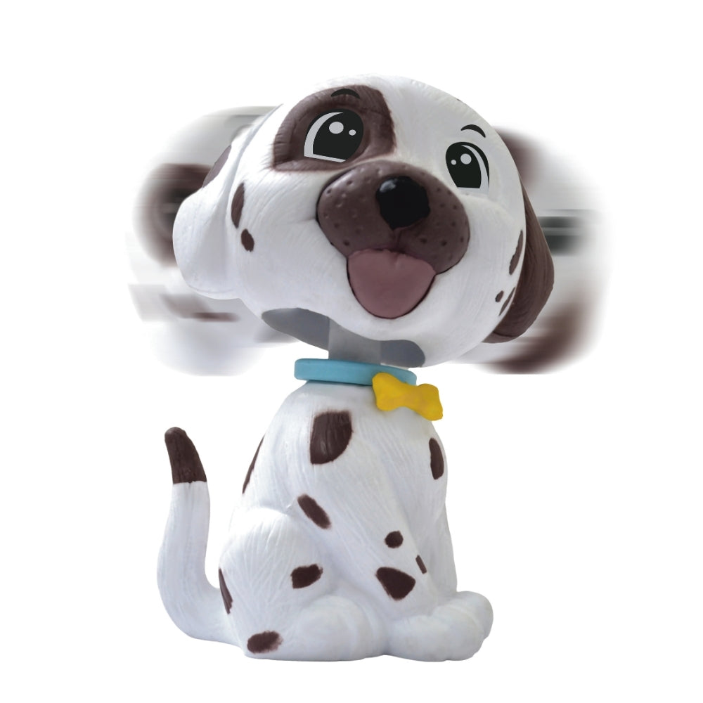 BOBBLEHEAD DOG - White & Brown