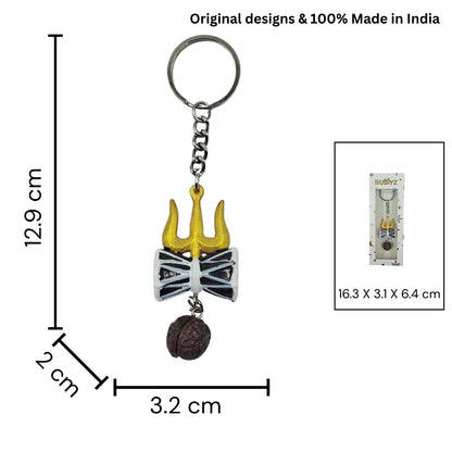 TRISHUL DAMRU - KEYCHAIN