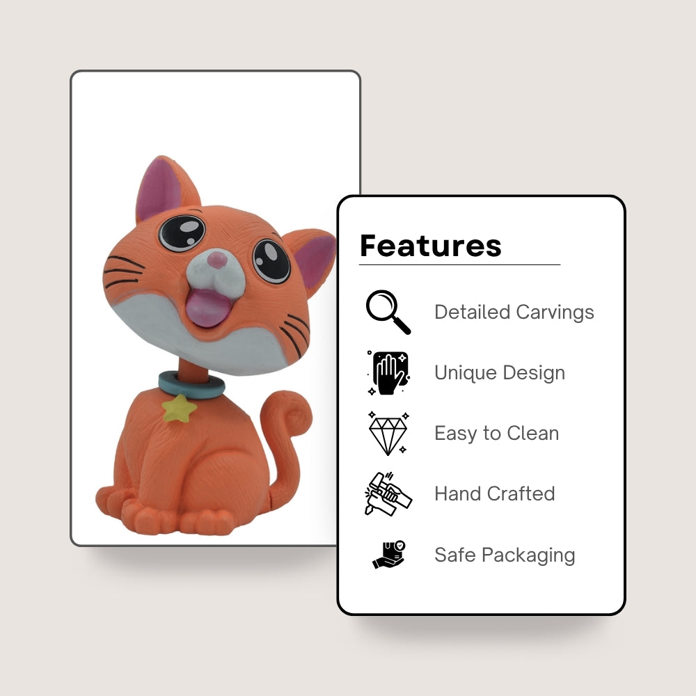 BOBBLEHEAD - CAT - Orange