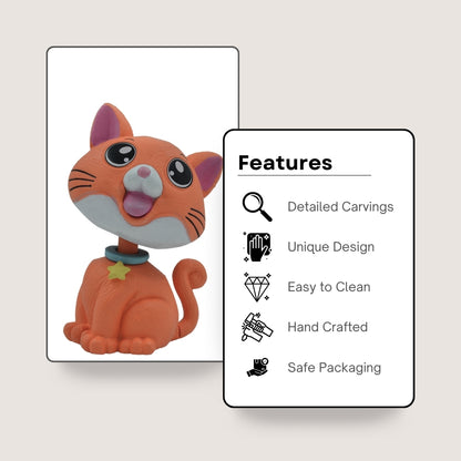 BOBBLEHEAD - CAT - Orange