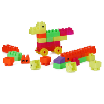 Colorful animal building blocks toy set for kids