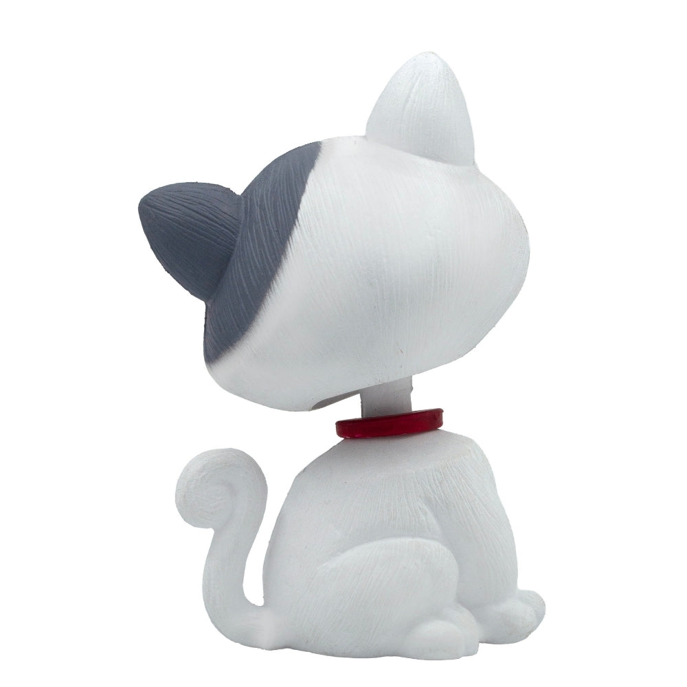 BOBBLEHEAD - CAT - White & Grey
