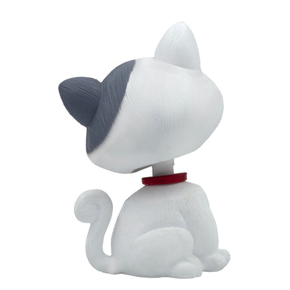 BOBBLEHEAD - CAT - White & Grey