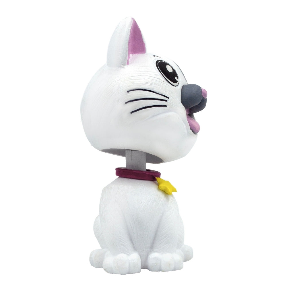 BOBBLEHEAD - CAT - White & Grey