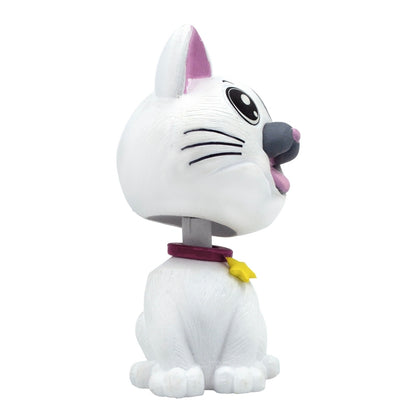BOBBLEHEAD - CAT - White & Grey