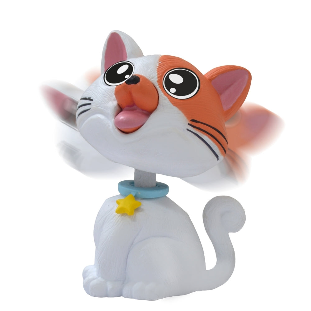 BOBBLEHEAD - CAT - White & Orange