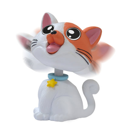 BOBBLEHEAD - CAT - White & Orange