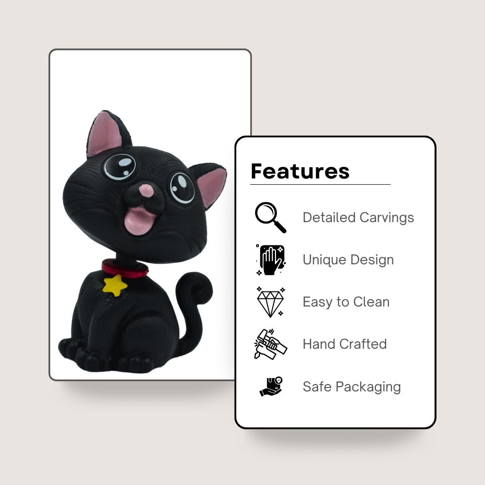 BOBBLEHEAD - CAT - Black
