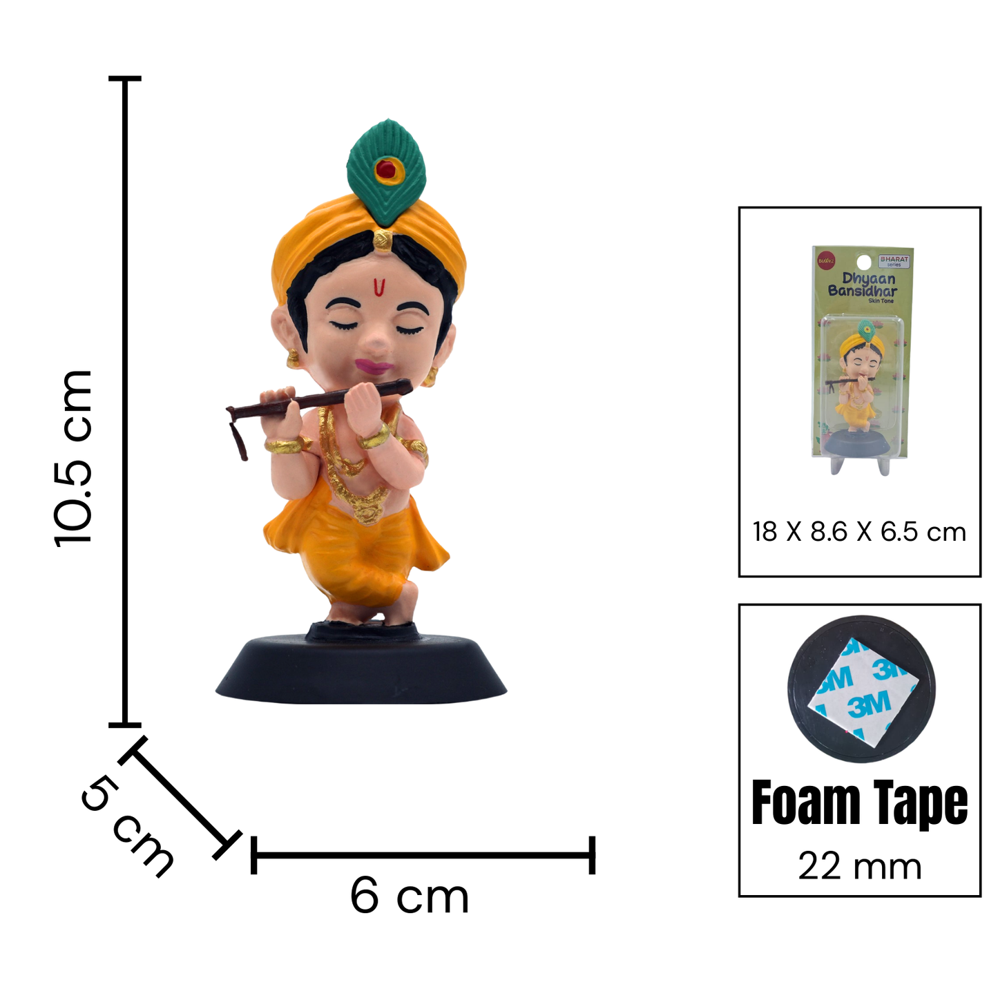 DHYAAN BANSIDHAR - SKIN TONE KRISHNA IDOL
