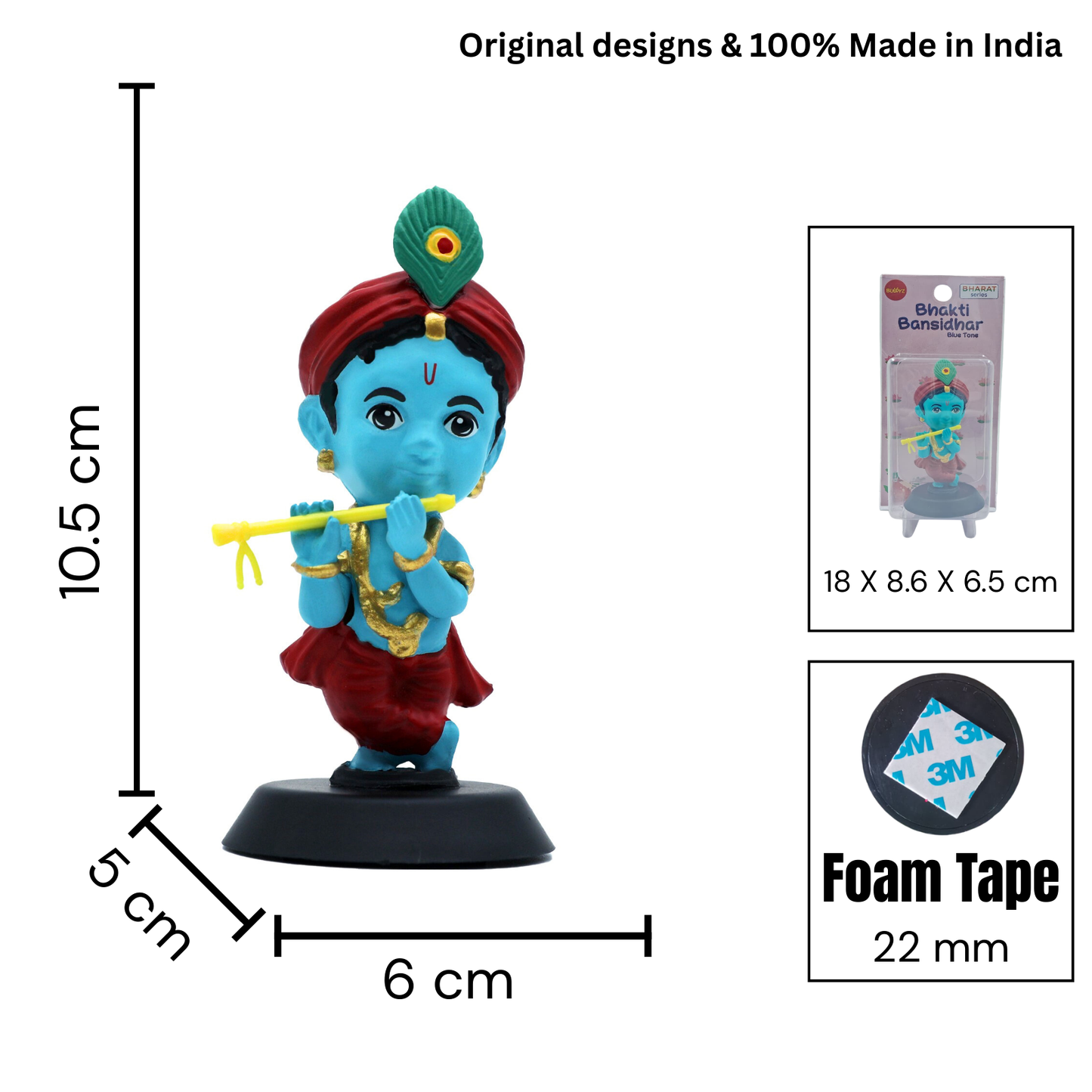 BHAKTI BANSIDHAR - BLUE TONE  KRISHNA IDOL
