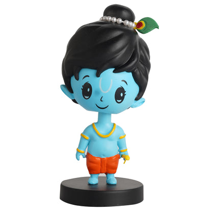 Bobblehead Shree Krishna figurine with wobbling head