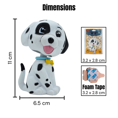 BOBBLEHEAD DOG - White & Black