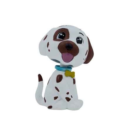 BOBBLEHEAD DOG - White & Brown
