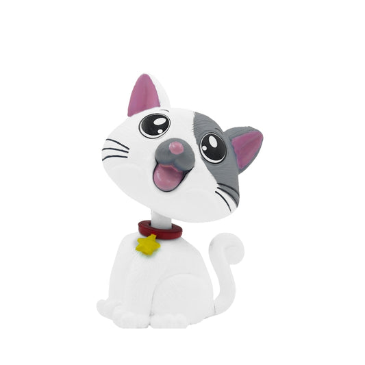 BOBBLEHEAD - CAT - White & Grey