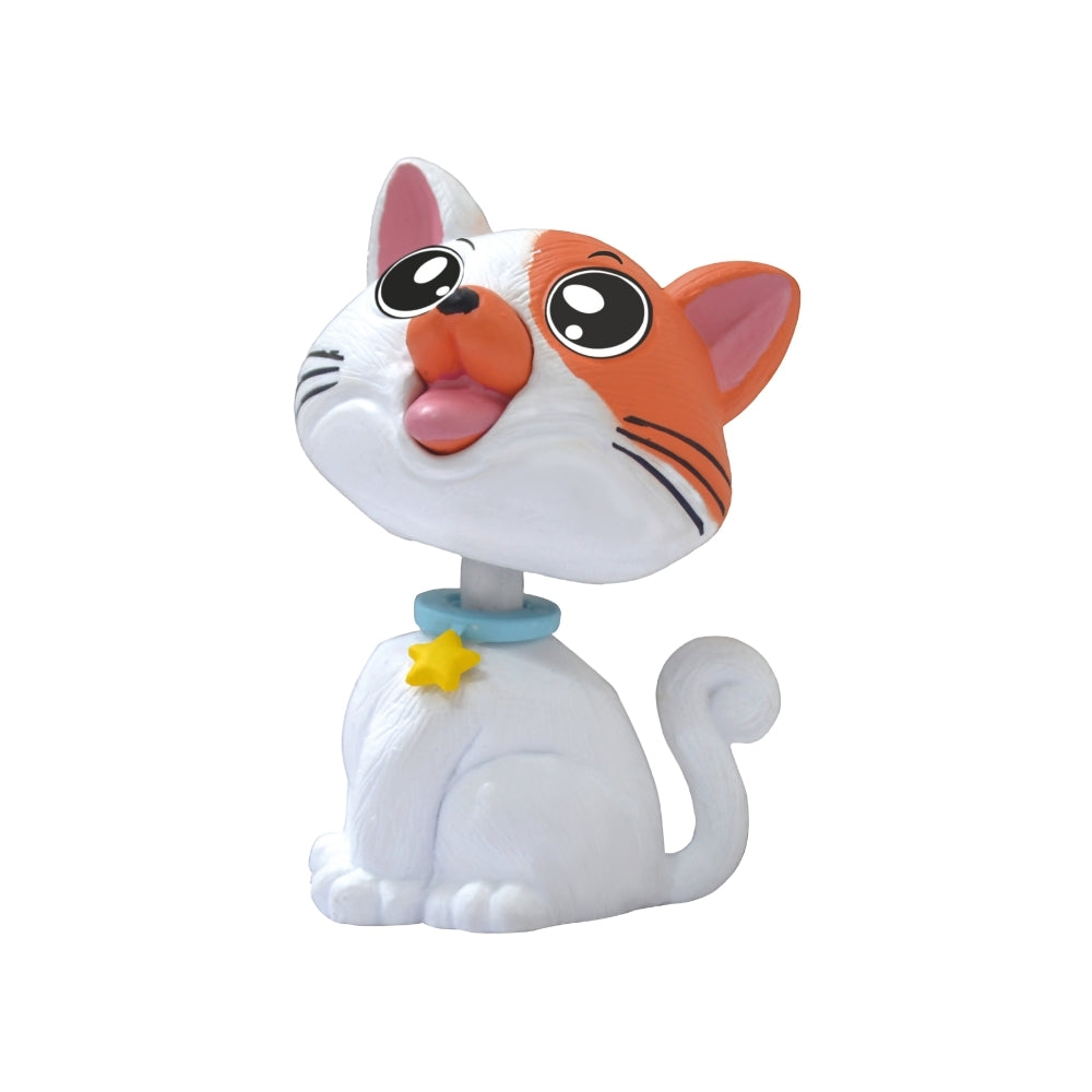 BOBBLEHEAD - CAT - White & Orange