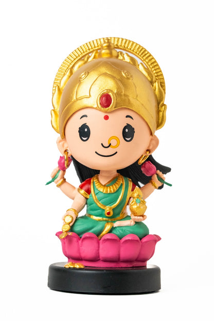 Laxmiji bobblehead idol with colorful traditional design