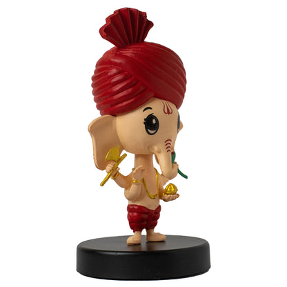 Shree Ganesh bobblehead idol with decorative base